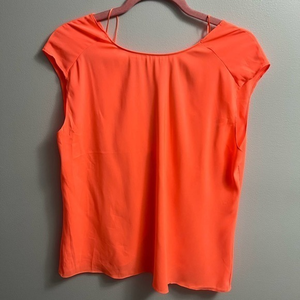 Express NWT neon orange‎ backless blouse